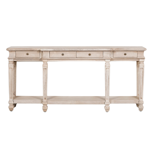Regency Breakfront Console Table – Solid Acacia Wood
