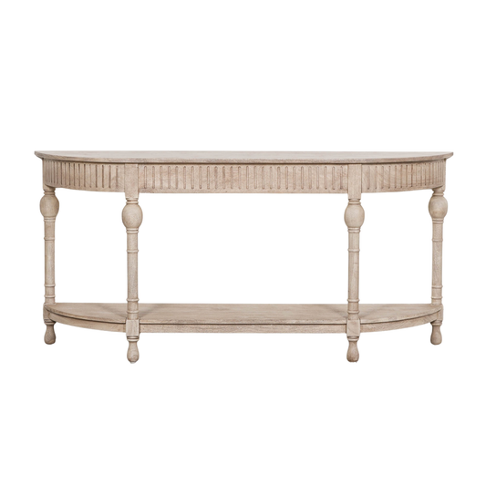 Curved Console Table – Solid Acacia Wood