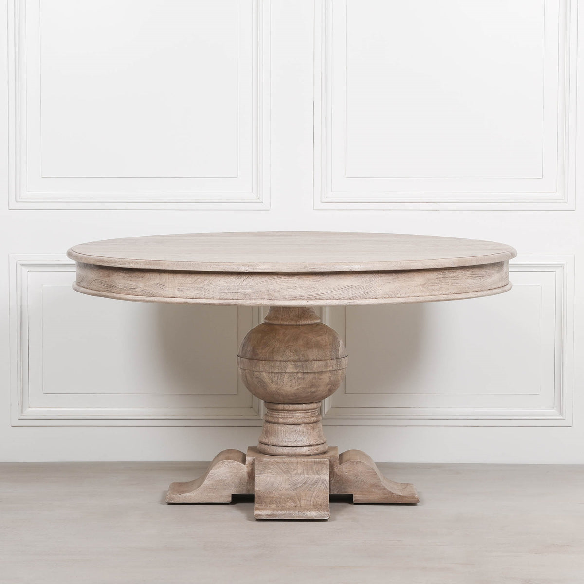 Hawthorne Round Ball Dining Table 139cm – Rustic Acacia