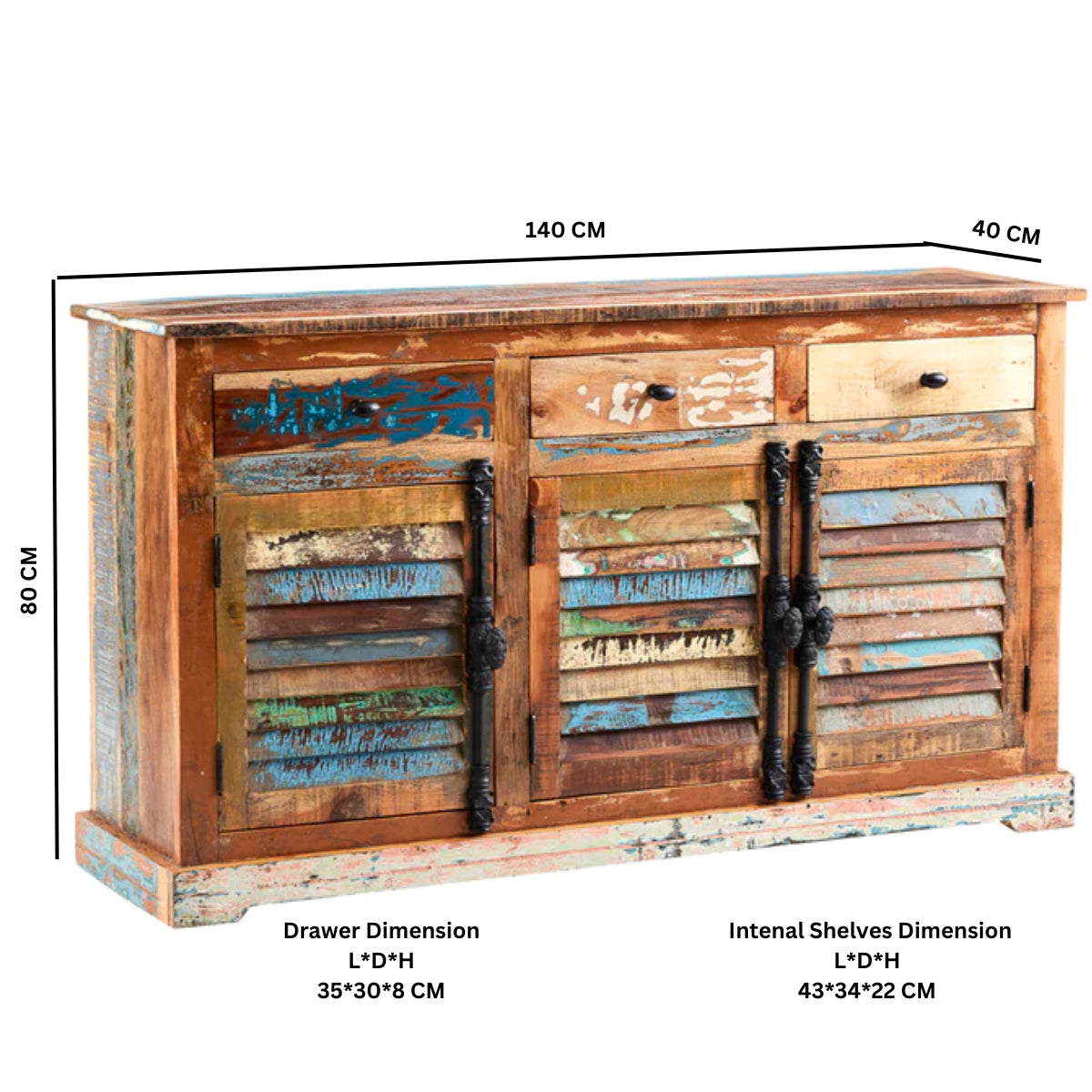 Origin Large Sideboard – Reclaimed Wood