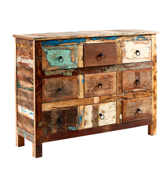 Origin 9 Drawer Chest – Reclaimed Wood