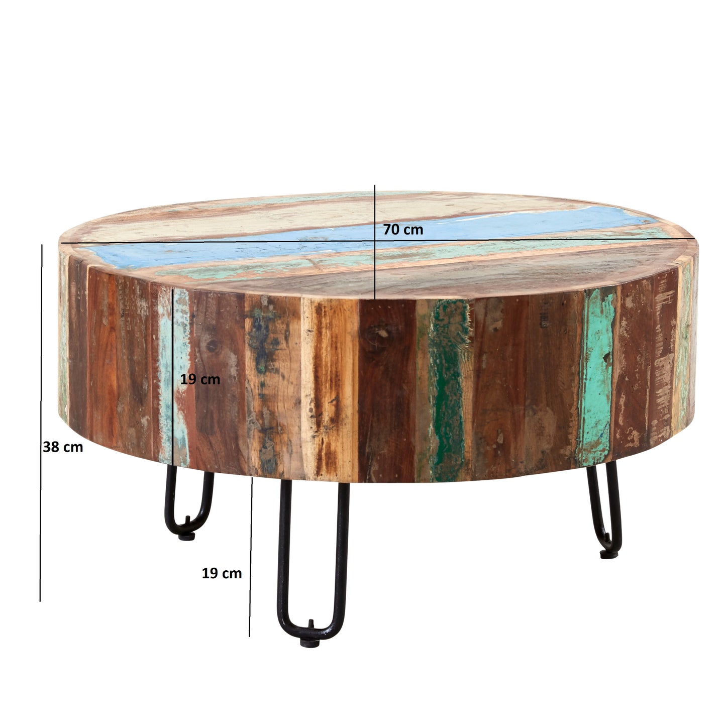 Origin Drum Coffee Table – Reclaimed Wood