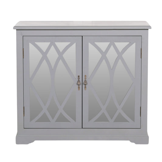 Belgrave Mirrored Two-Door Cupboard – Grey