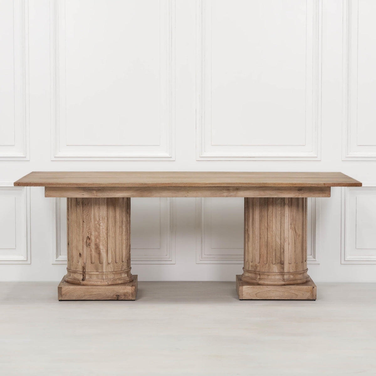 Kingsley Column Dining Table 220cm – Rustic Mango Wood