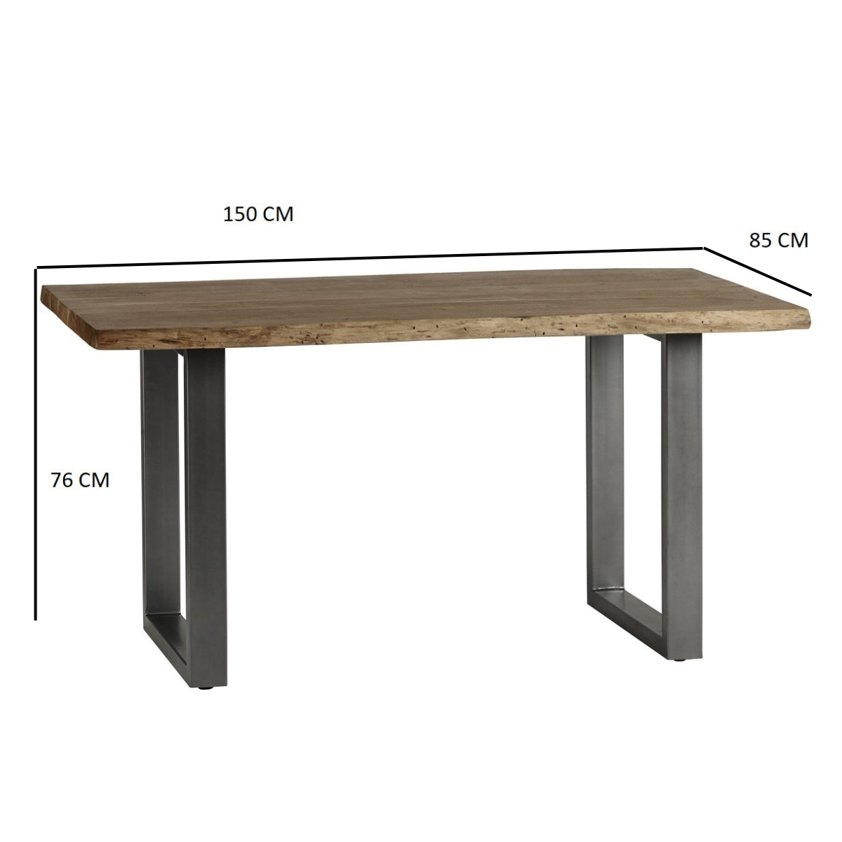 Thornmere Dining Table 1.5 M – Live Edge Acacia Wood