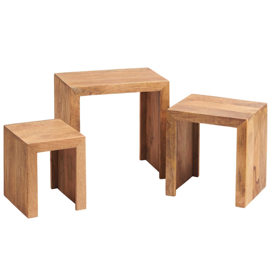 Amrai Nest of 3 Tables – Light Mango