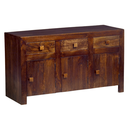 Amrai Large Sideboard – Dark Mango Wood