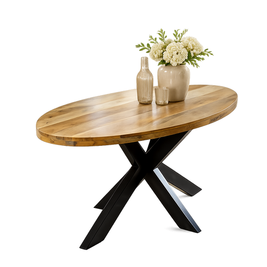 Sundara Oval Dining Table 6–8 Seater – Solid Mango Wood