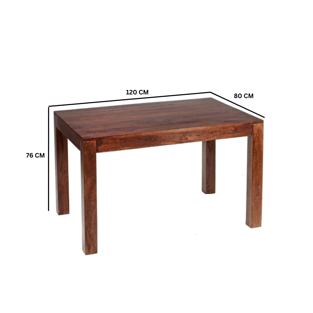 Amrai Small Dining Table – Dark Mango Wood
