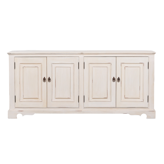 Chantilly Ornate Sideboard – Distressed White Mahogany