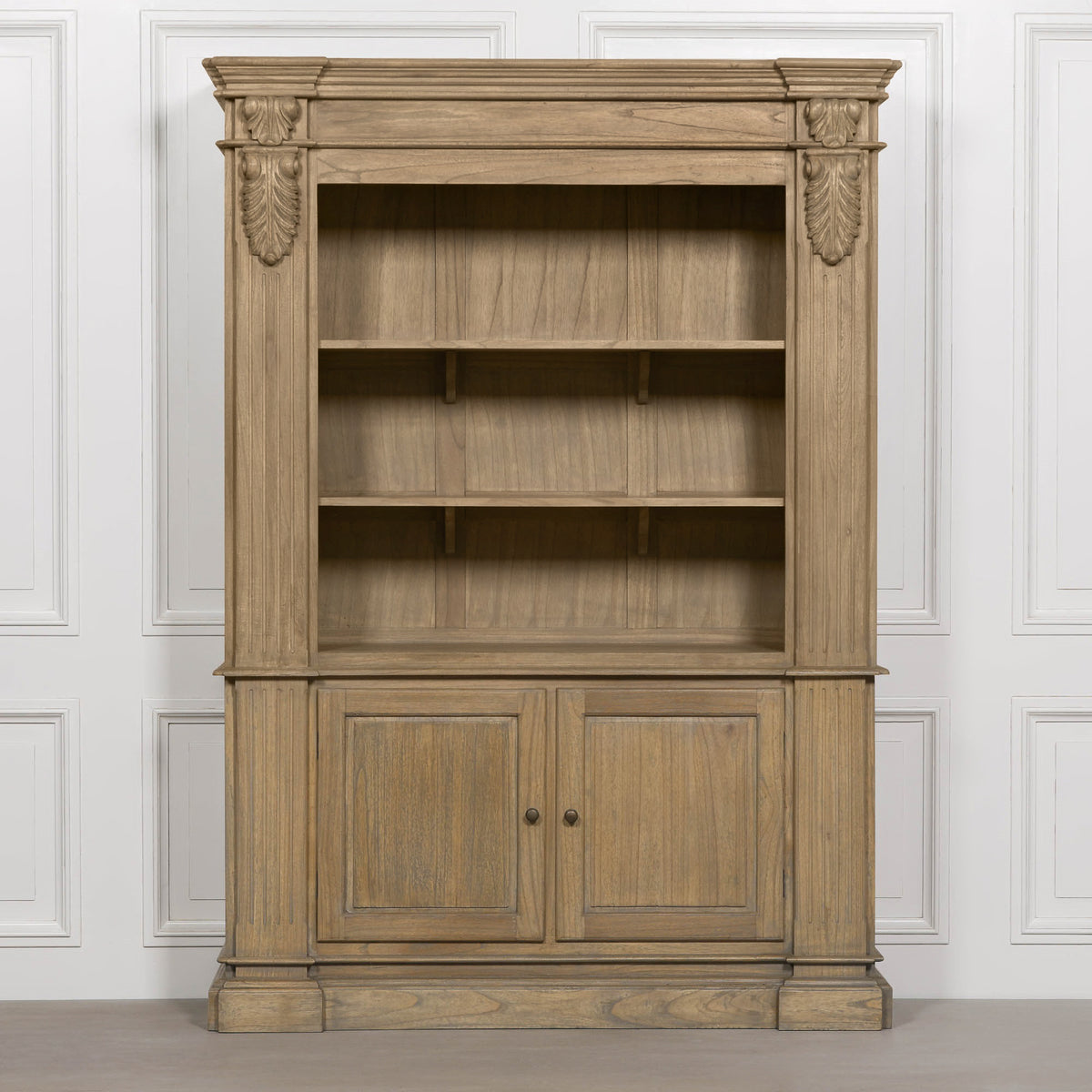 Westbrook Grand Open Bookcase – Rustic White Cedar