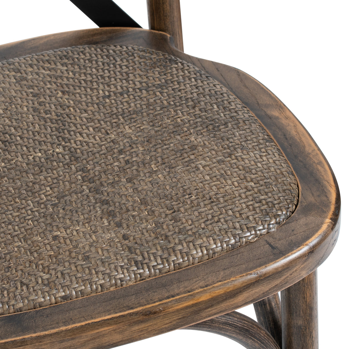 Ashbourne Elm & Rush Cross Back Dining Chair