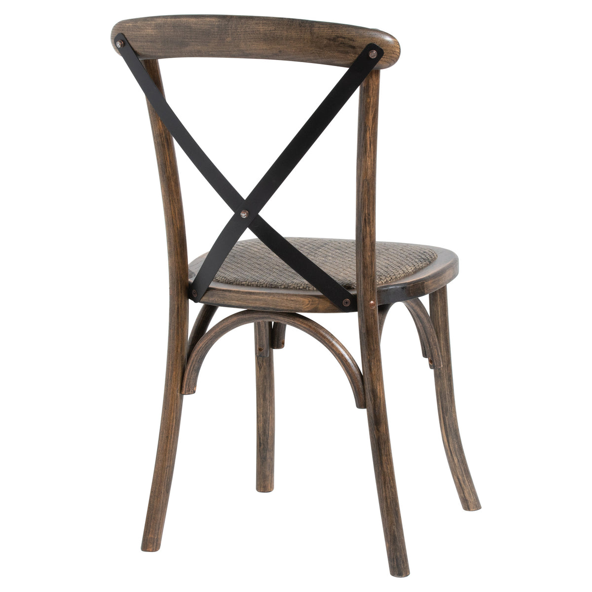 Ashbourne Elm & Rush Cross Back Dining Chair