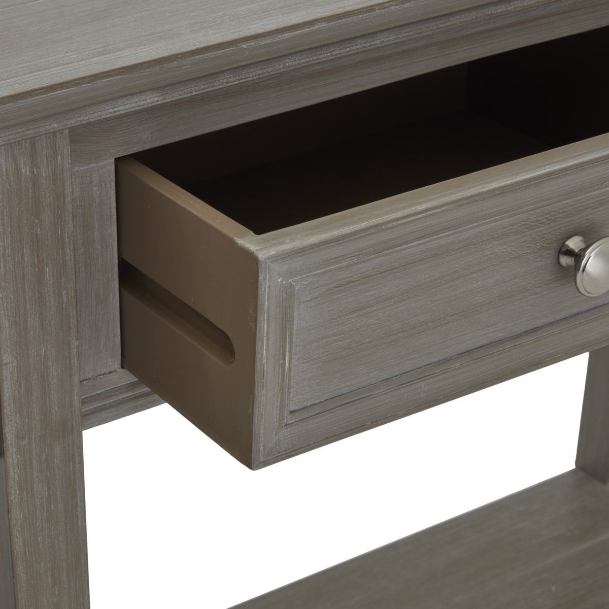 Fairbourne Four Drawer Console Table – Distressed Grey