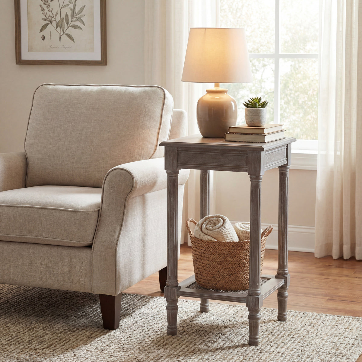 Fairbourne Tall Woven Side Table