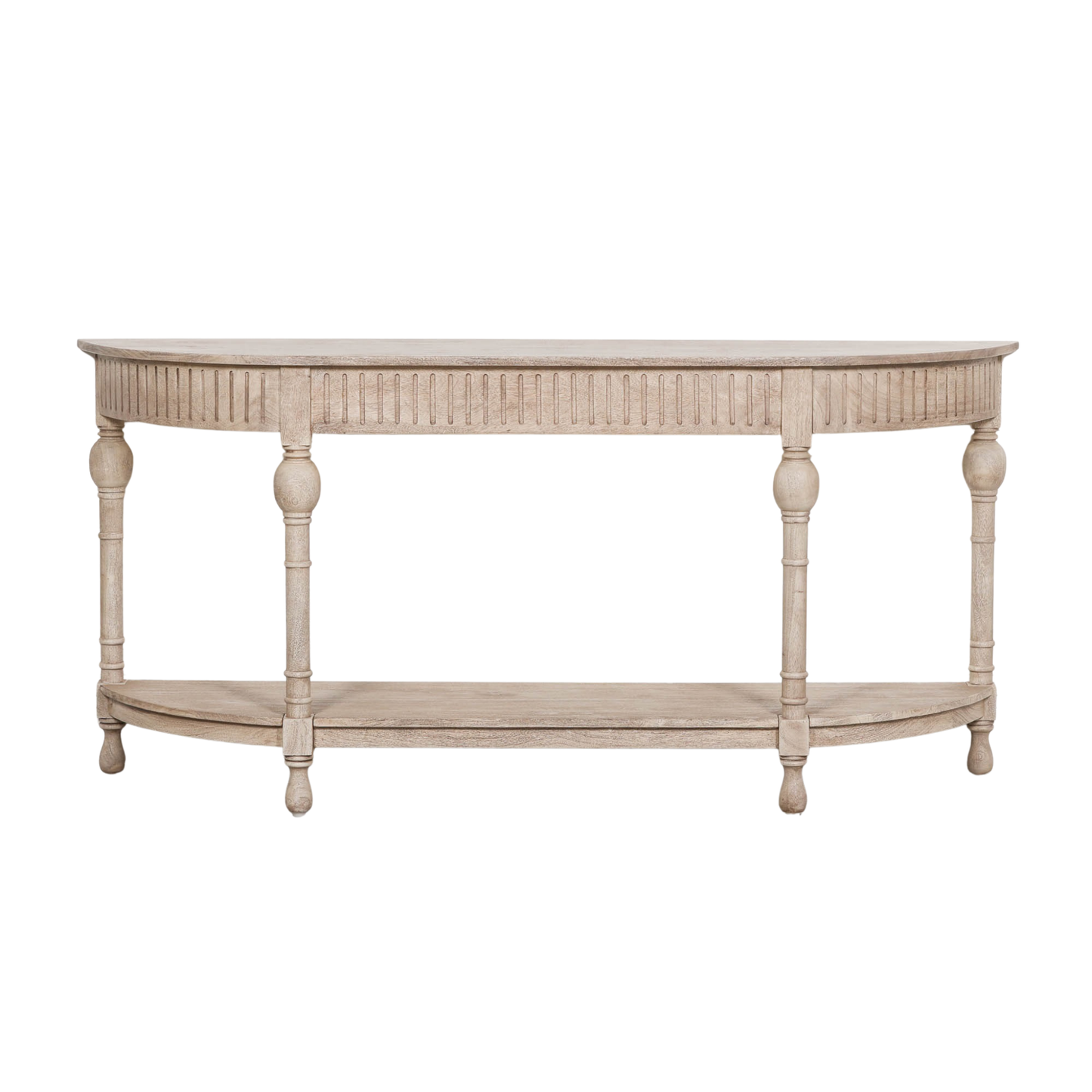 Curved Console Table – Solid Acacia Wood