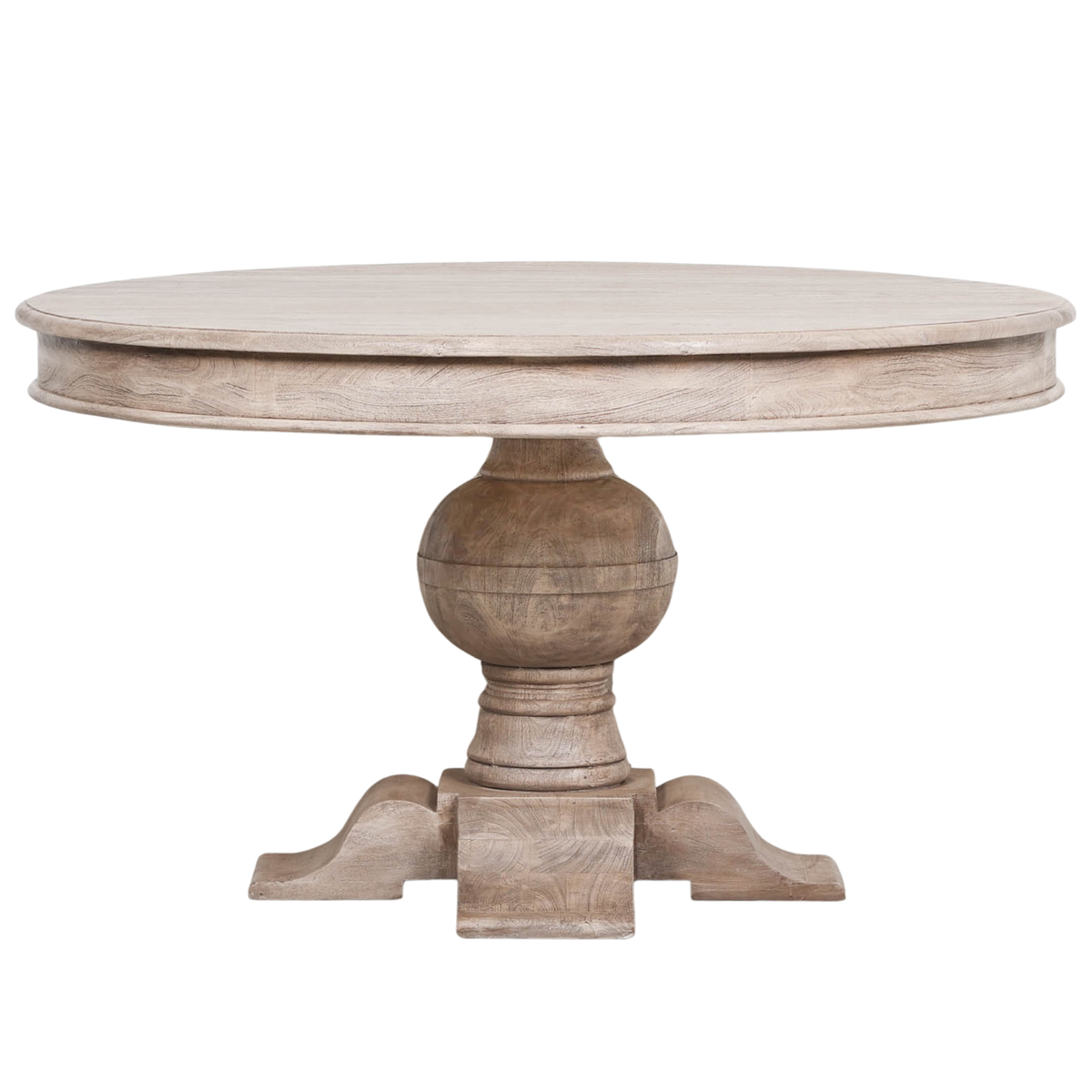 Hawthorne Round Ball Dining Table 139cm – Rustic Acacia