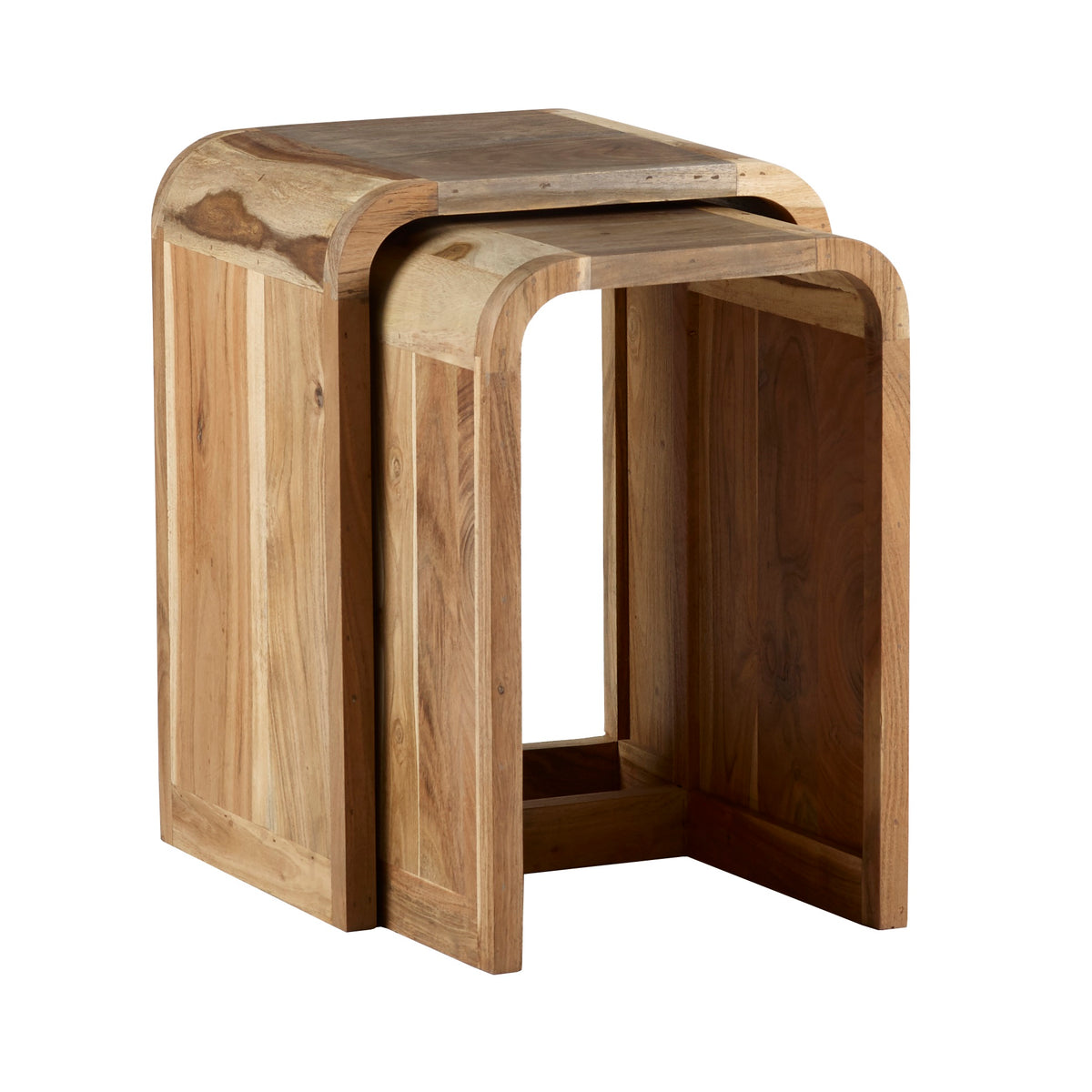 Norleigh Nest of 2 Tables – Reclaimed Wood & Metal