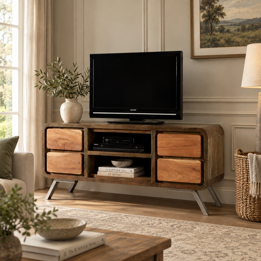 Norleigh Media Unit – Reclaimed Wood & Metal