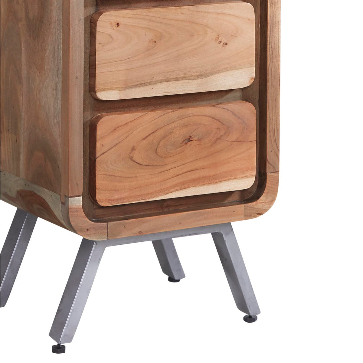 Norleigh 5 Drawer Tall Chest – Reclaimed Wood & Metal
