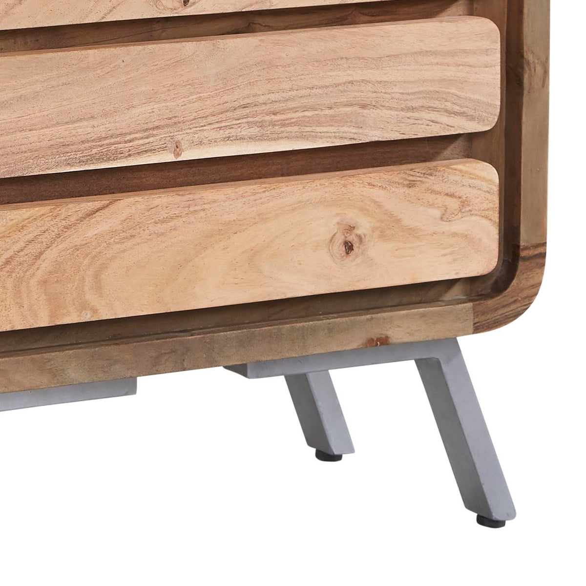 Norleigh 4 Drawer Wide Chest – Reclaimed Wood & Metal