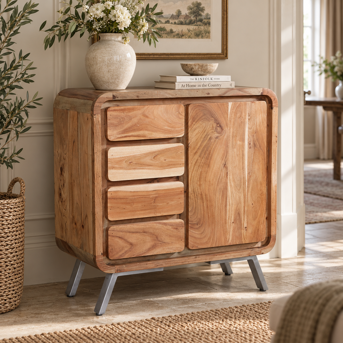 Norleigh Medium Sideboard – Reclaimed Wood & Metal