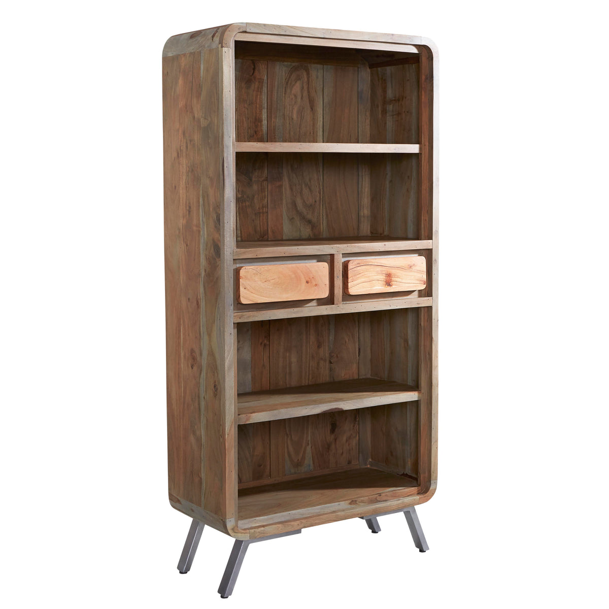 Norleigh Large Bookcase – Reclaimed Wood & Metal