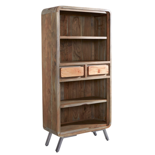 Norleigh Large Bookcase – Reclaimed Wood & Metal