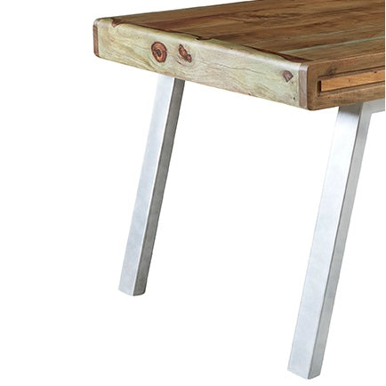 Norleigh Large Dining Table – Reclaimed Wood & Metal