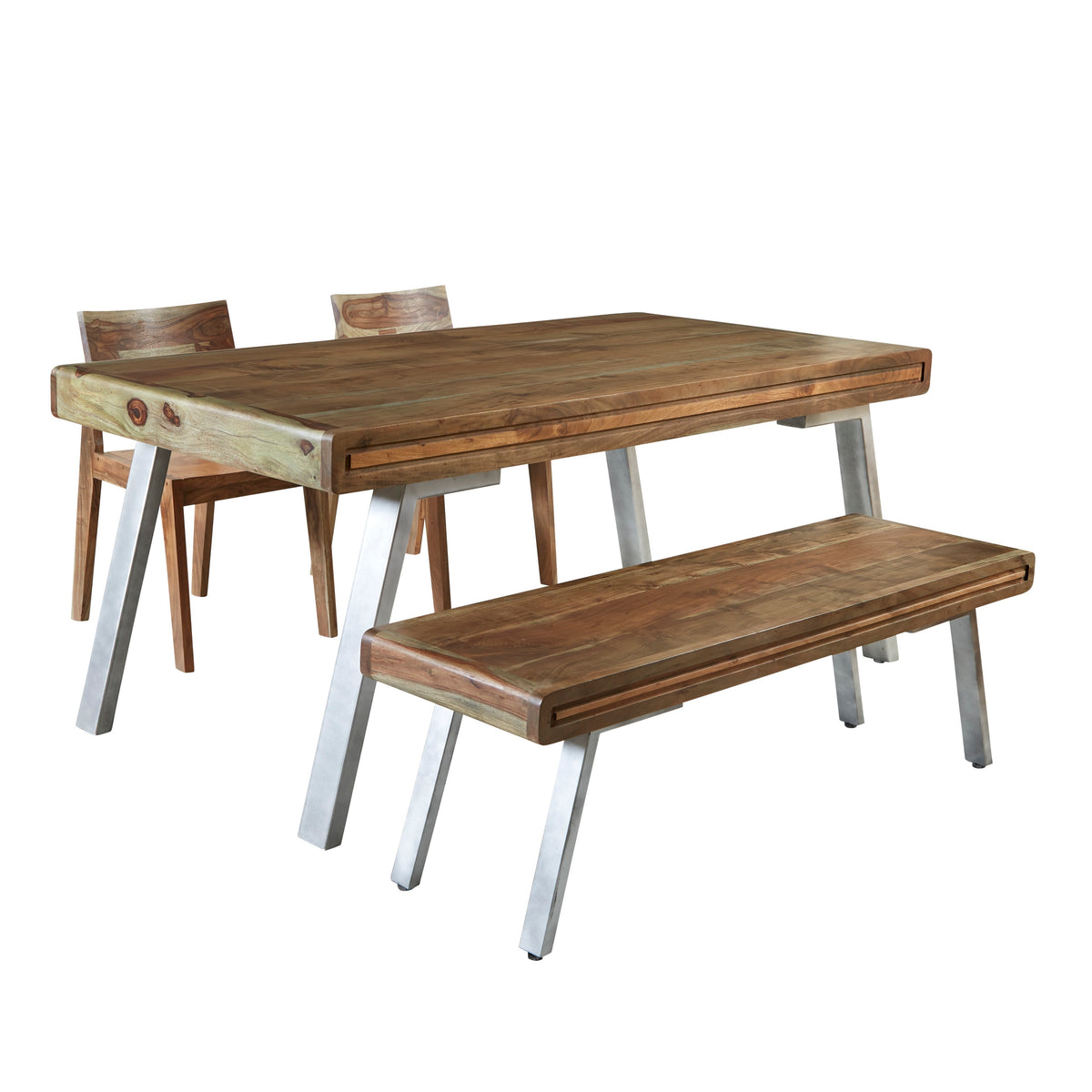 Norleigh Medium Dining Table – Reclaimed Wood & Metal
