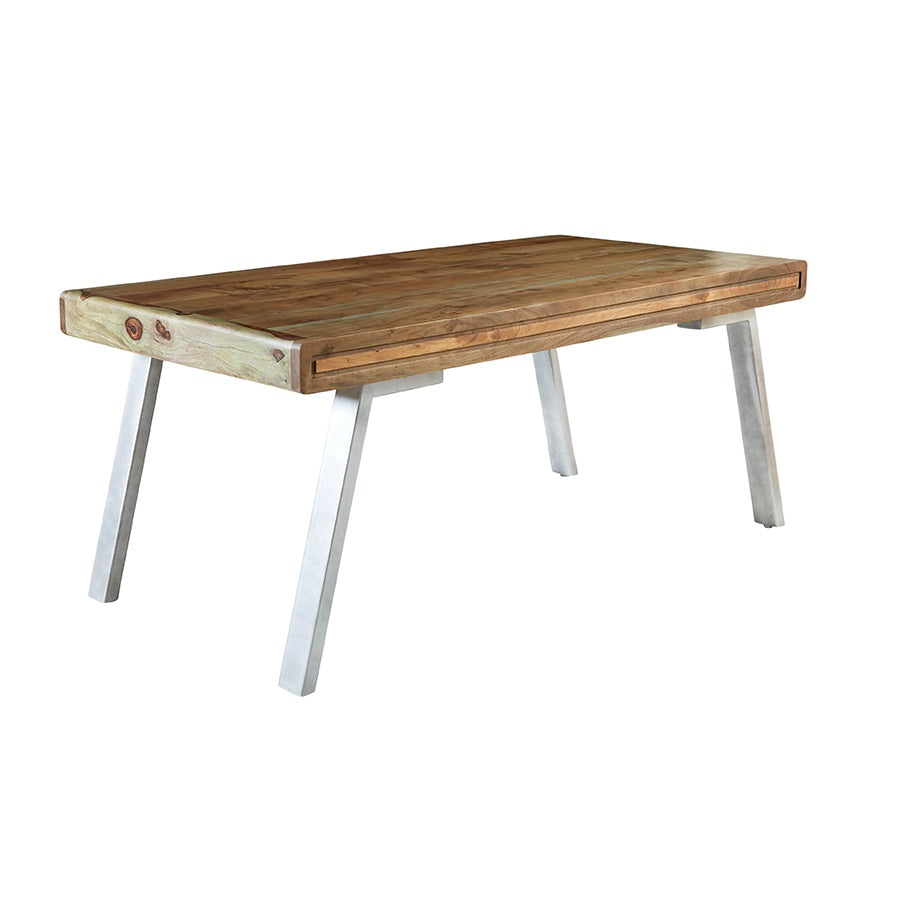 Norleigh Medium Dining Table – Reclaimed Wood & Metal