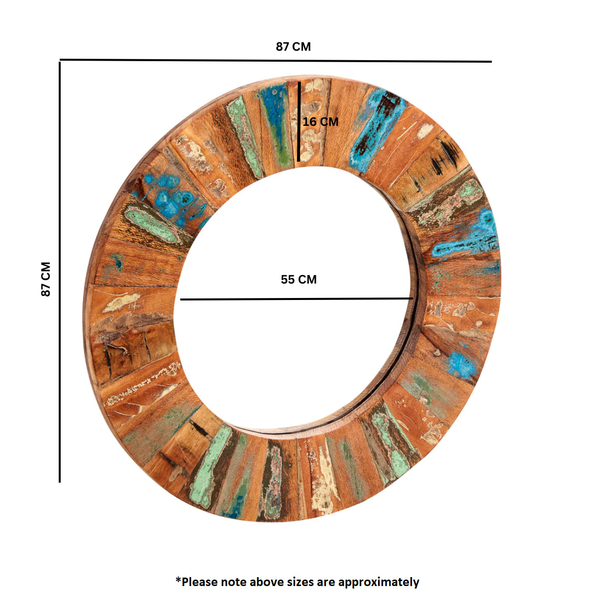 Origin Large Mirror Frame – Reclaimed Wood