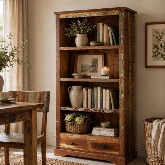 Origin Large Bookcase – Reclaimed Wood