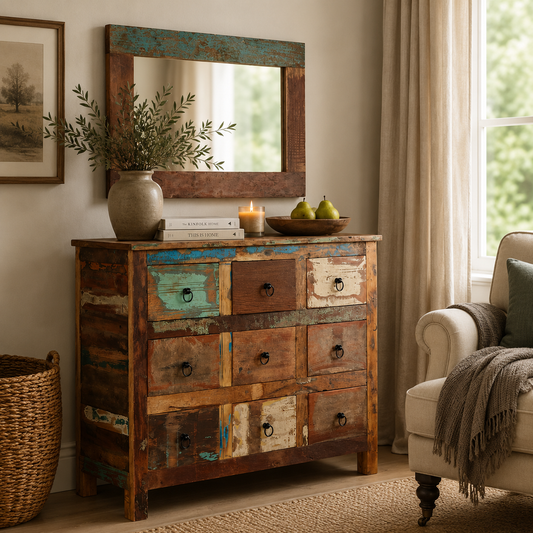 Origin 9 Drawer Chest – Reclaimed Wood