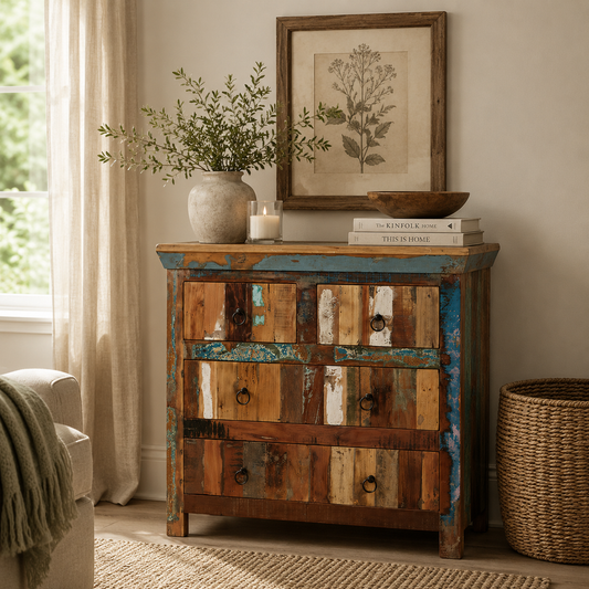 Origin 4 Drawer Chest – Reclaimed Wood