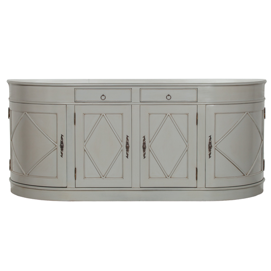 Chantilly Curved Sideboard – Grey Painted Finish