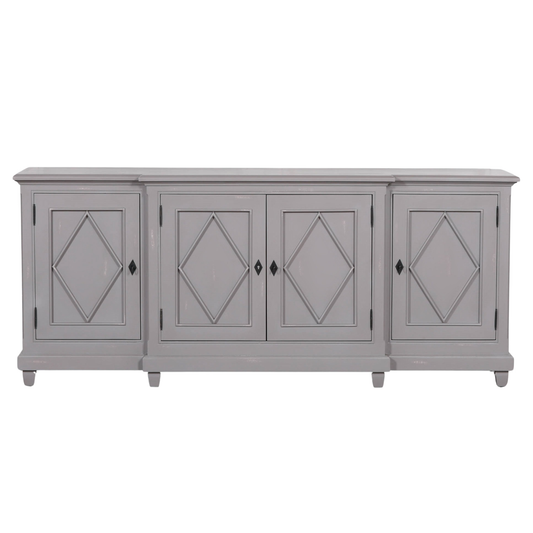 Belgrave Breakfront Sideboard – Distressed Grey Mahogany