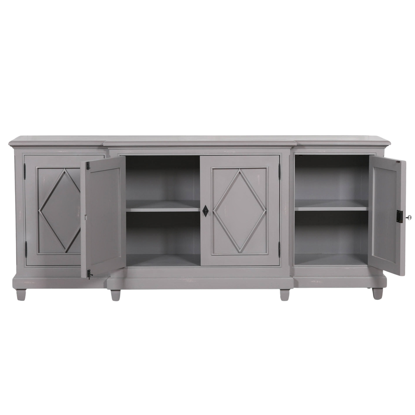 Belgrave Breakfront Sideboard – Distressed Grey Mahogany