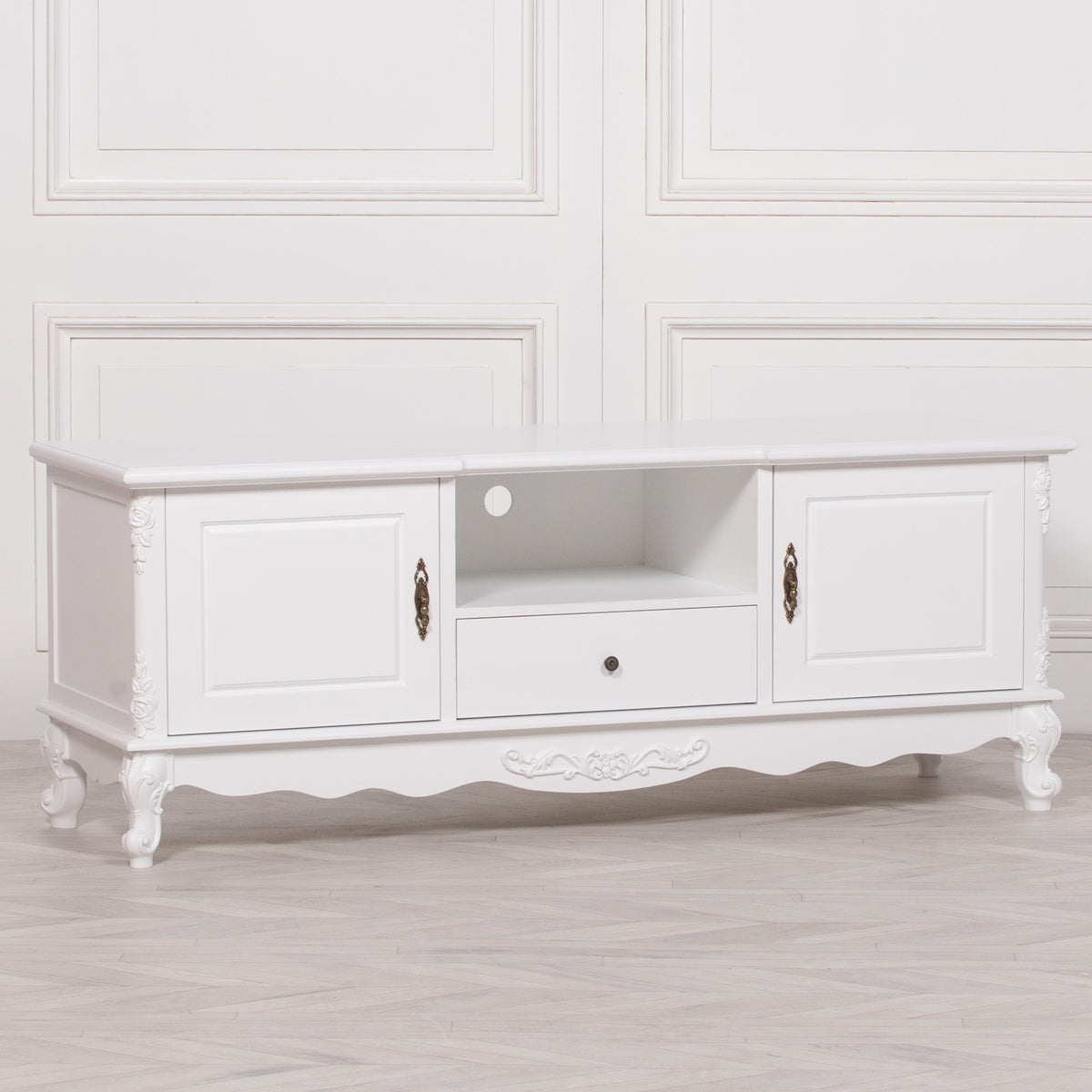 Amélie Carved TV Cabinet – White