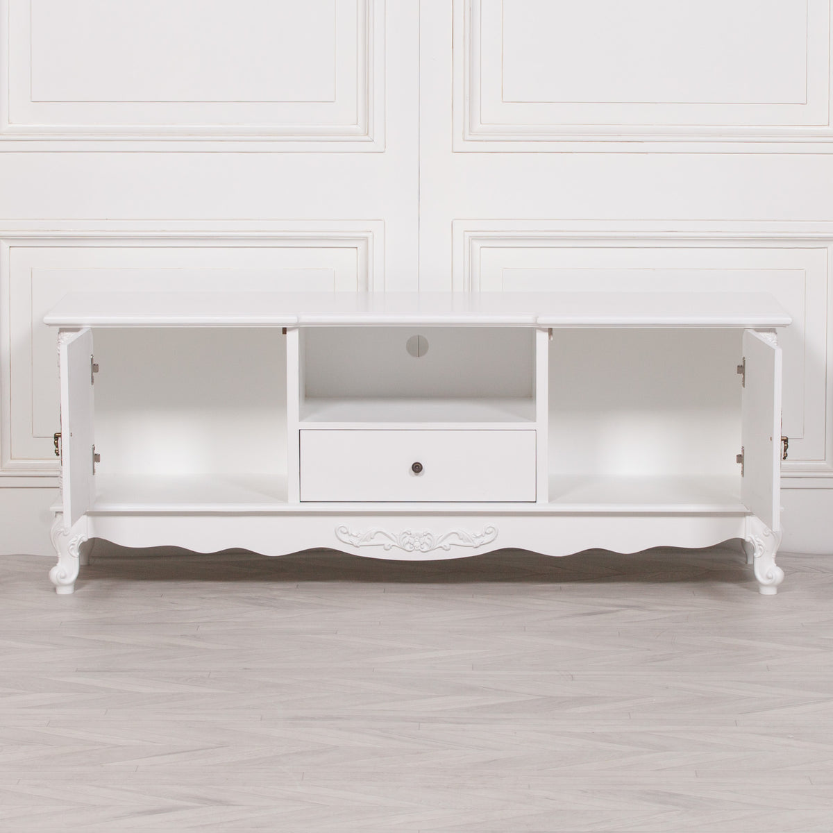 Amélie Carved TV Cabinet – White