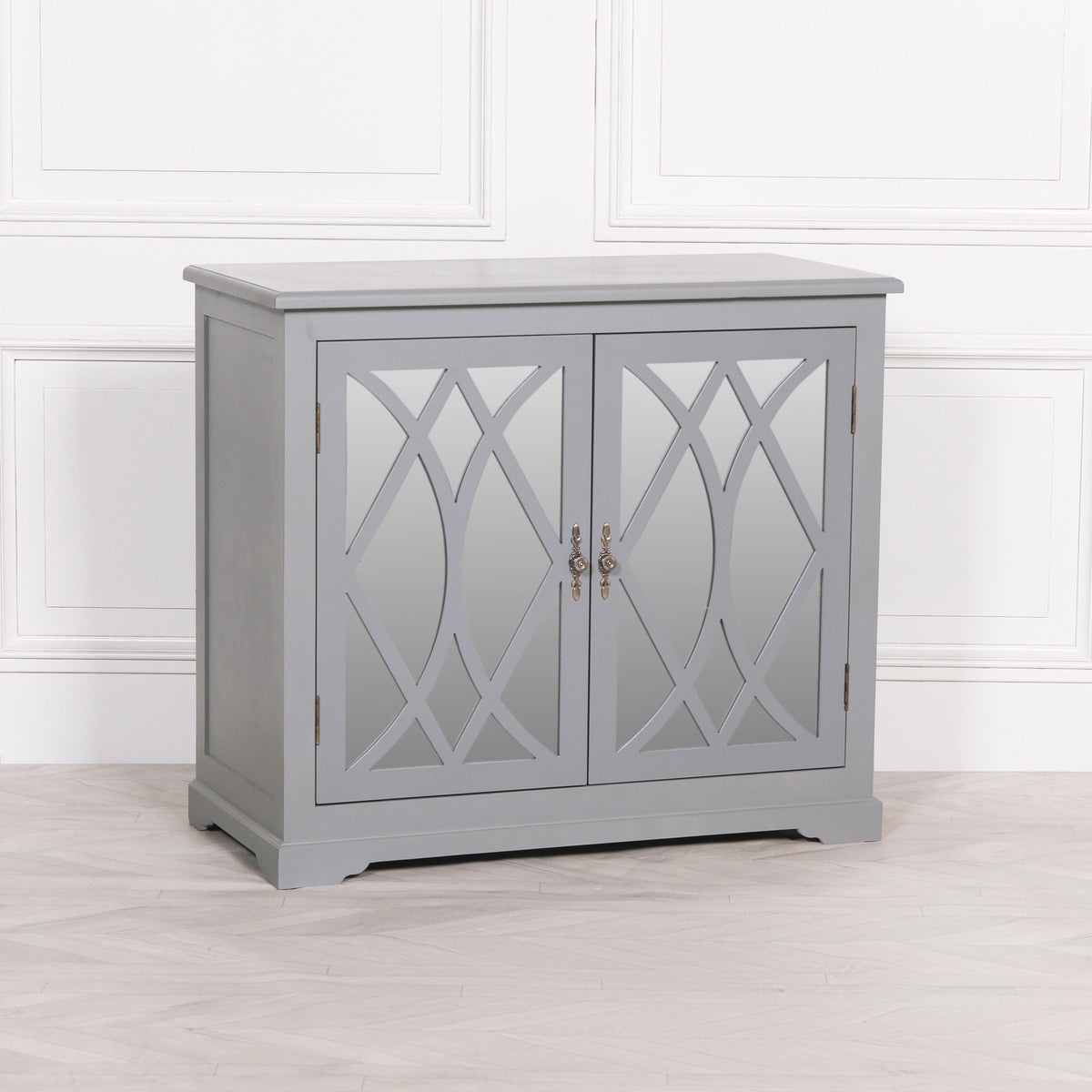 Belgrave Mirrored Two-Door Cupboard – Grey