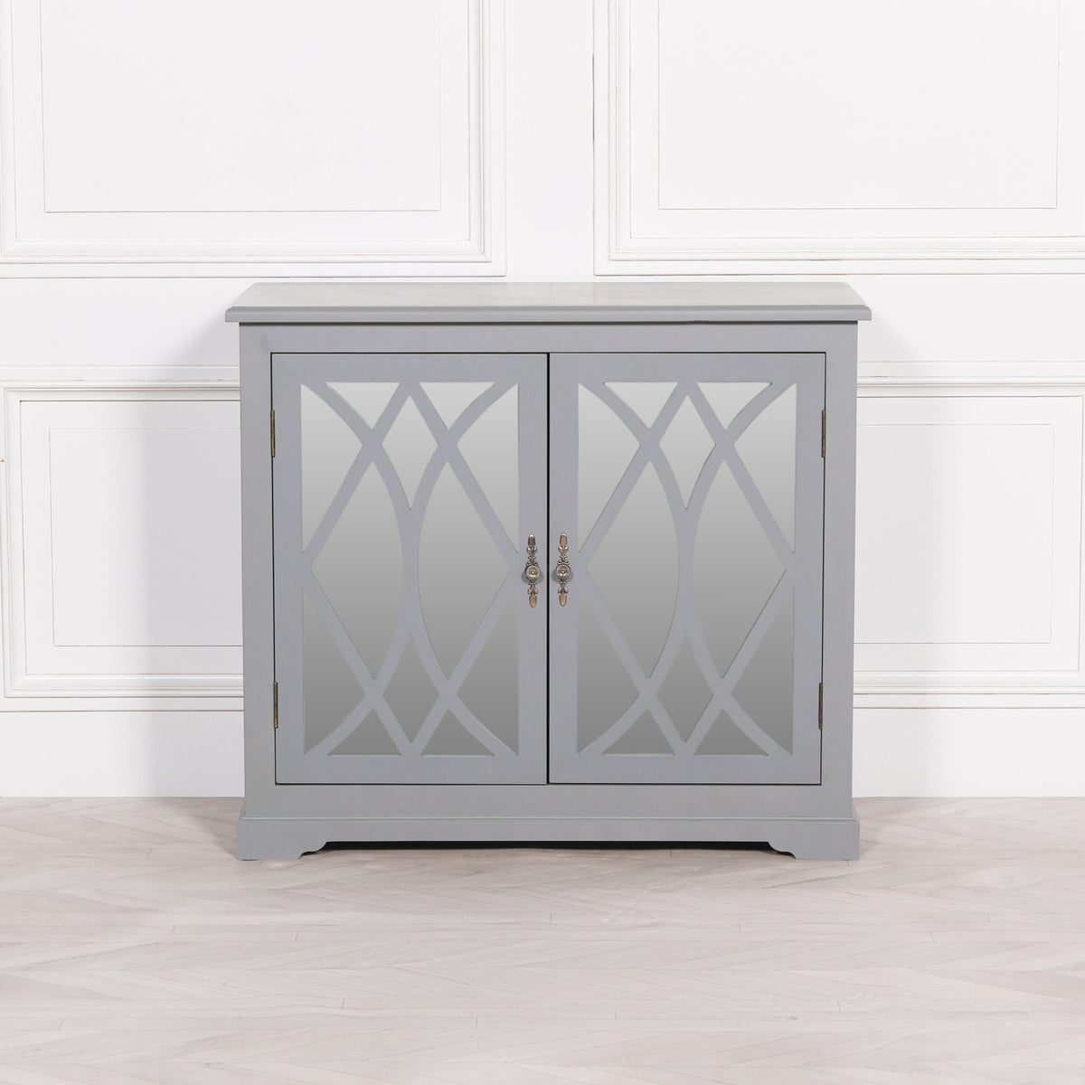 Belgrave Mirrored Two-Door Cupboard – Grey