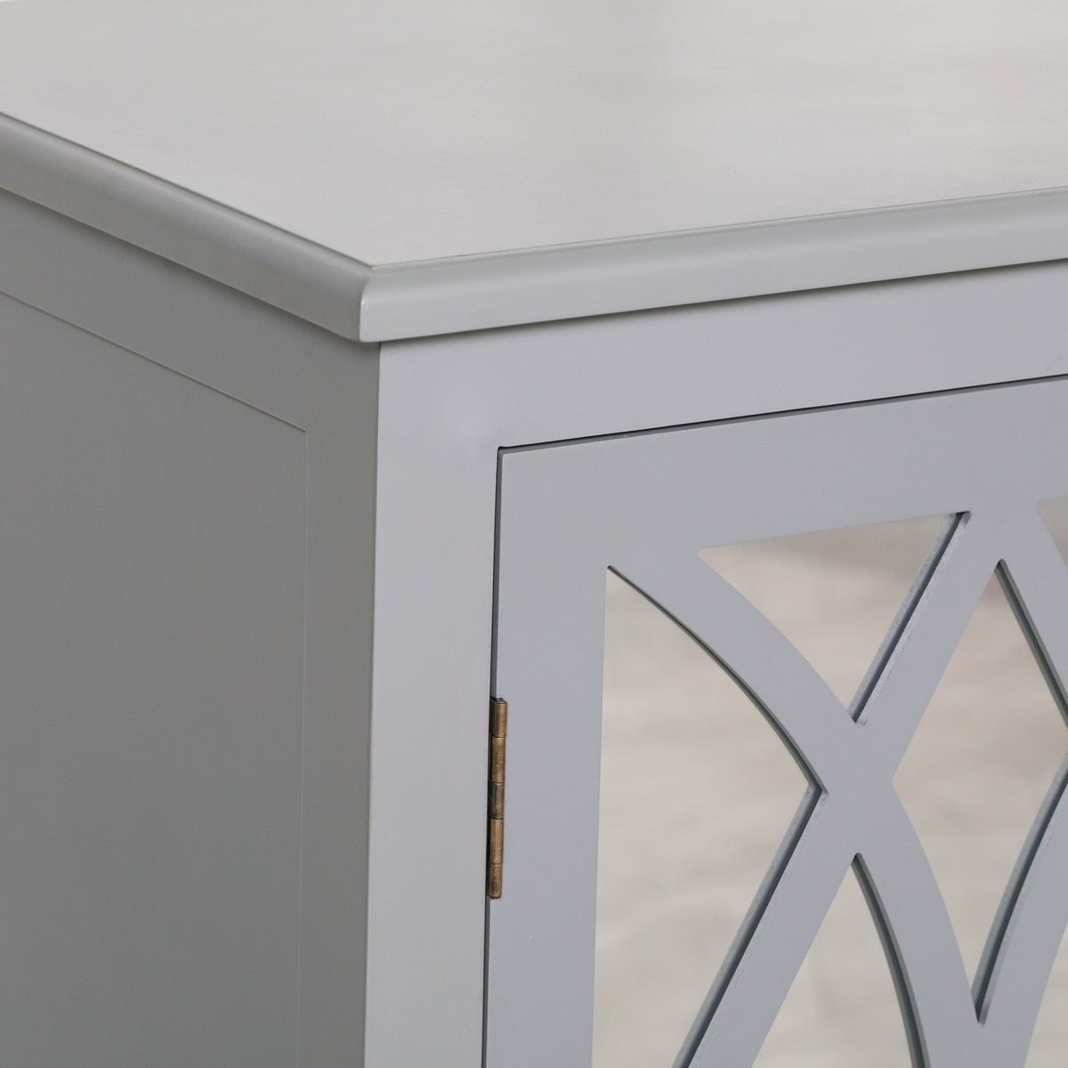 Belgrave Mirrored Two-Door Cupboard – Grey
