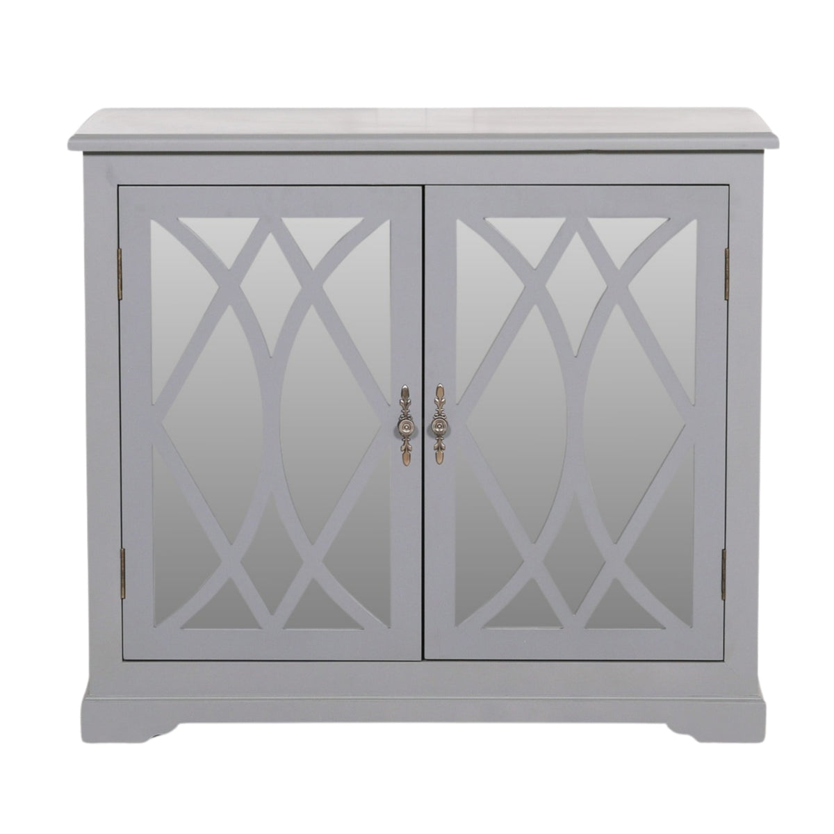 Belgrave Mirrored Two-Door Cupboard – Grey