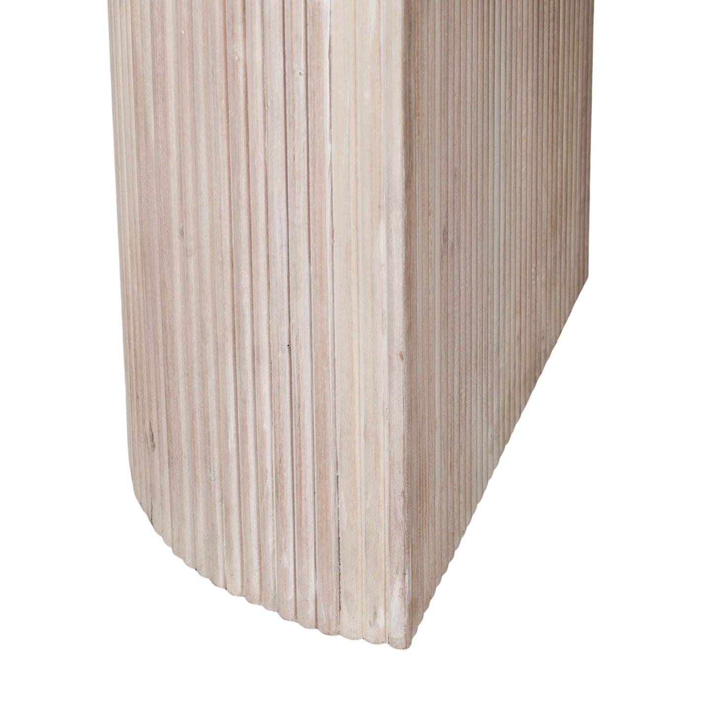 Alderley Fluted Oval Dining Table – Bleached Acacia