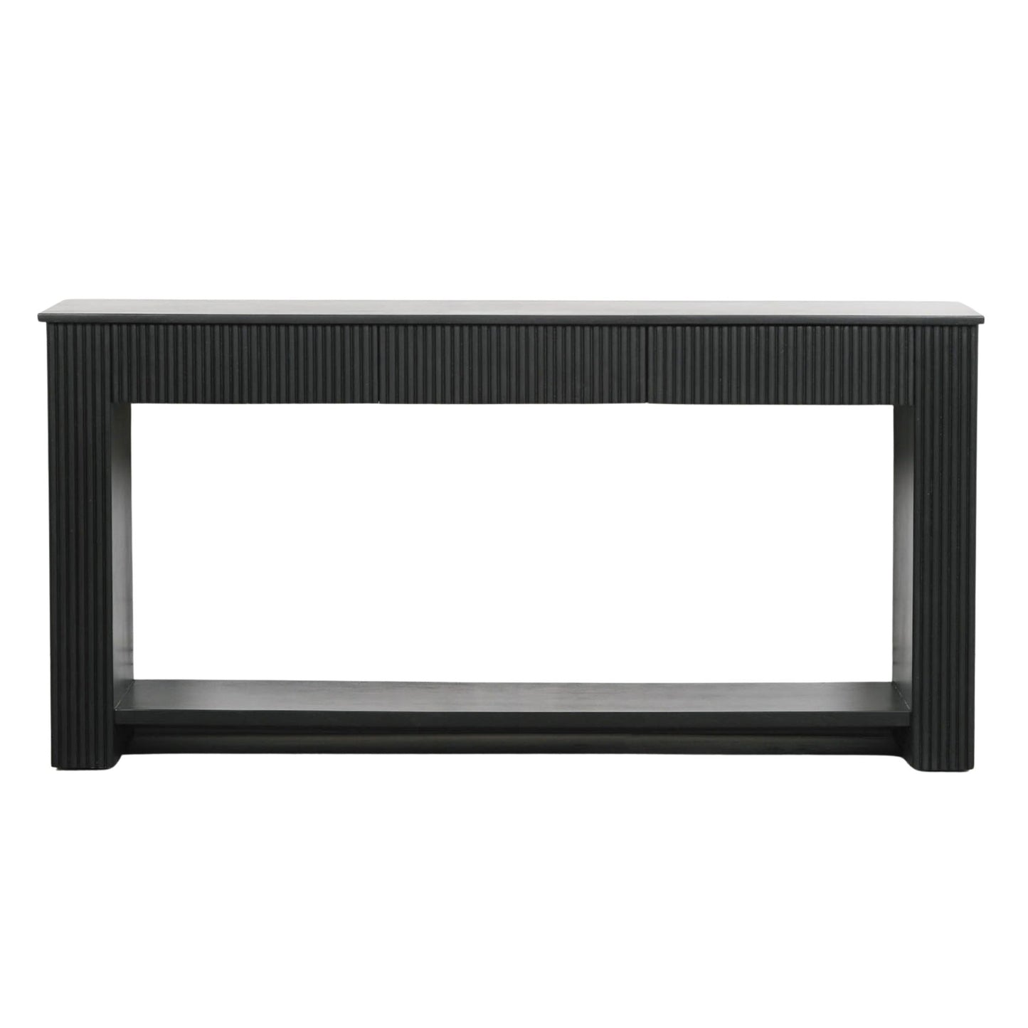 Alderley Fluted Console Table – Black Painted Acacia