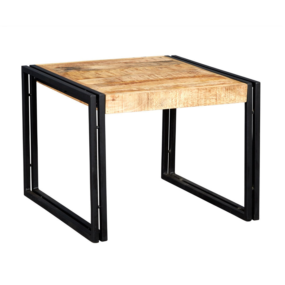 Millstone Small Coffee Table – Reclaimed Wood & Metal
