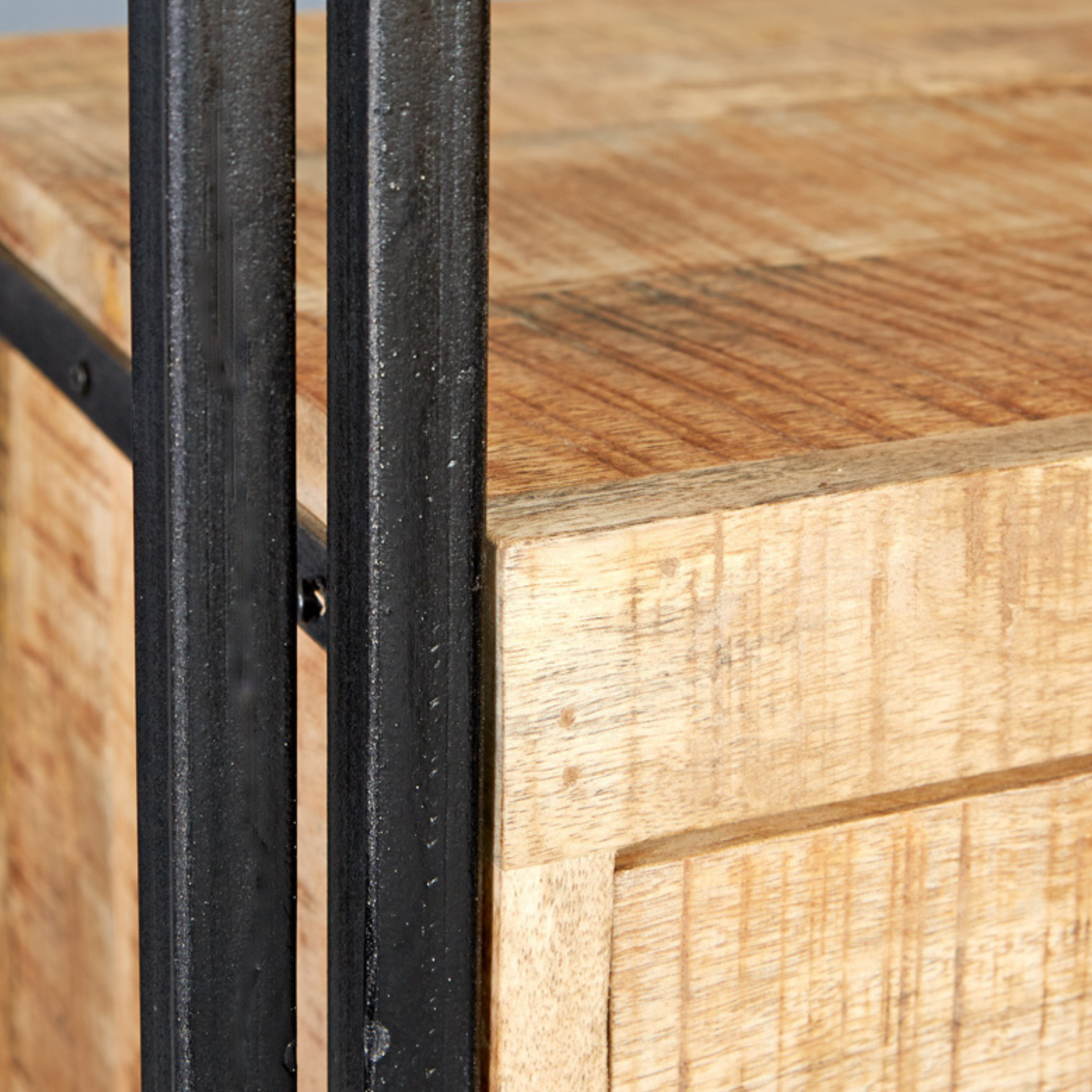 Millstone Slim Bookcase – Reclaimed Wood & Metal