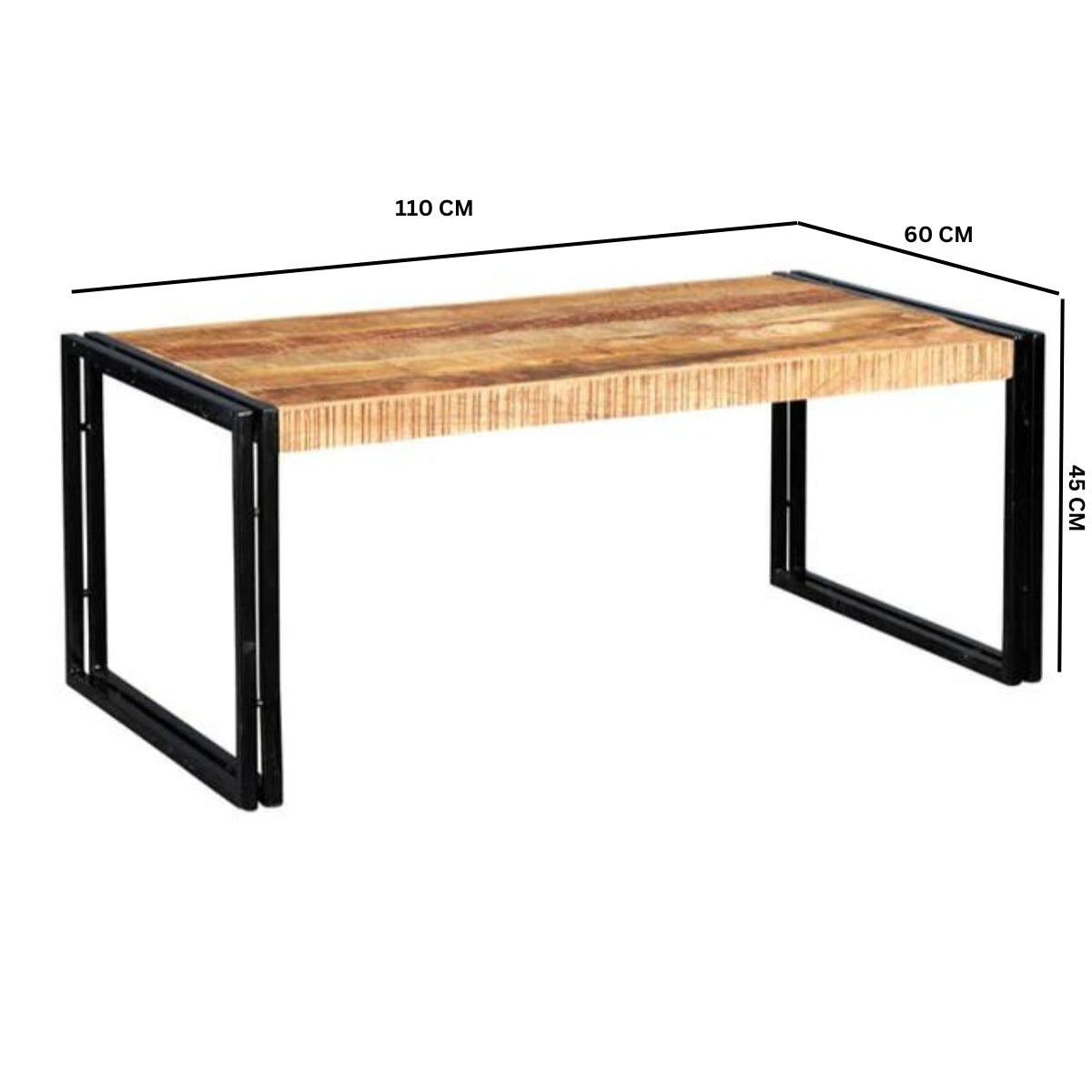 Millstone Large Coffee Table – Reclaimed Wood & Metal