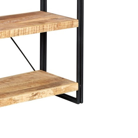 Millstone Large Open Bookcase – Reclaimed Wood & Metal